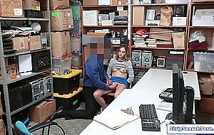 A petite teen shoplifter gets fucked by officers big cock