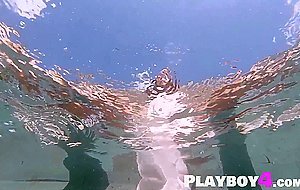 Amazing MILF with nice ass Katya Clover posed underwater in hot clothes