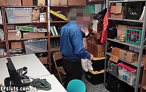 Big boobed teen thief Lexi Lowel had to fuck two big cocked cops