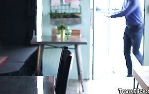 Trans beauty Jenna Creed fuck by her old friend Chris at the cafe