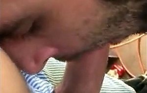 Hungry builder sucking dick
