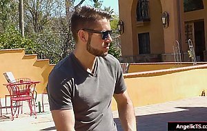 Busty tgirl Aubrey Kate upside down facefuck n bareback anal