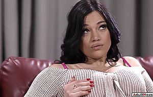 Client walks in on masturbating busty counselor and rims her