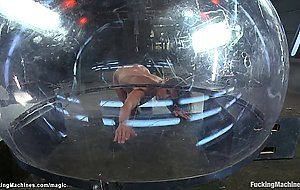 Busty hot ass MILF fucking machines