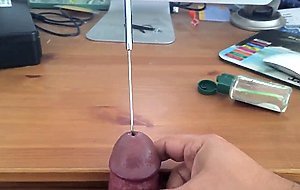 Sounding and cumming through penis plug
