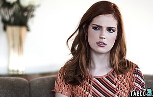 Big cock dude hiding in his big boobed redhead ex GFs Scarlett Mae pussy