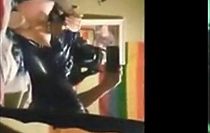 Dog comes without hands with big toy in his ass...