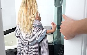 Shower and fuck time for stepson and big boobs stepmom Vivianne DeSilva