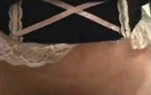Amateur Asian CD cums while riding cock