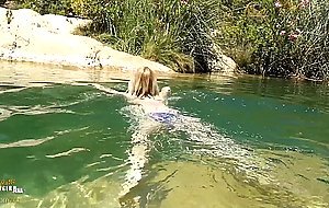 Cutiegingerrussian, quick risky public sex in the rive
