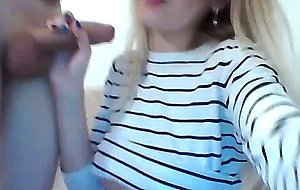 Hard anal pounding and atm blowjob with slutty blonde babe live at sexycamx