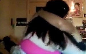 Lesbian girlfriends kiss (MIX)