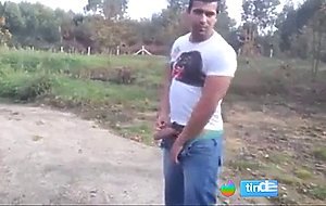 Playing with cock and jerks off outside- HOOOT