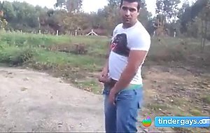 Playing with cock and jerks off outside- HOOOT