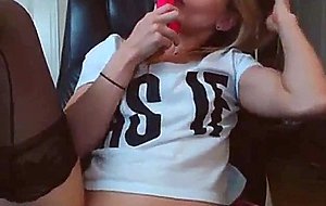 Hot Blonde Dildo Masturbation