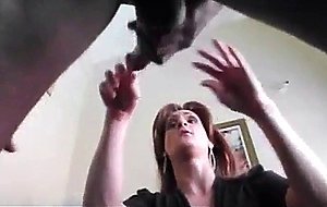 Hot Amateur Tgirl Sucks Cock