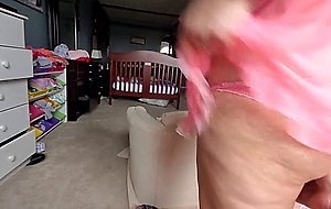 Hot brunette chubby eats cum