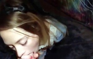 College blonde Alice costume blowjob