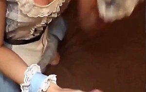 College blonde Alice costume blowjob