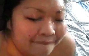 BBW Asian chick gets anal from BBC then takes huge facial