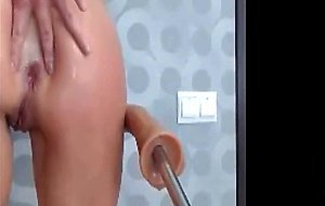 Amateur fucking machine, fuck cunt and anal, squirting
