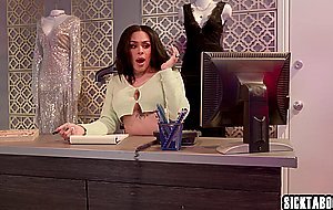 Kimmy Kimm sucked shemales big cock before another tranny fucked hot teen