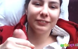 Shy girl gets facial