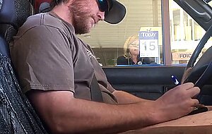 Horny Guy Bustin A Nut at the Bank ( Hands free Public Cum )