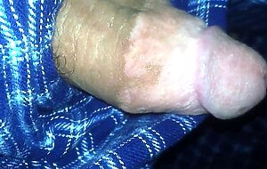 big fat plum headed cock snakes its way out of pajama pants