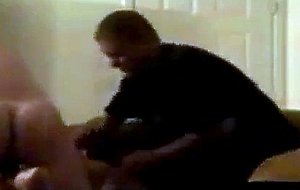 Amateur girl homemade 36126 real wife getting mouth fucked and facial in home threesome