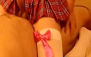 cute tgirl gets her anus pounded and flooded with sperm