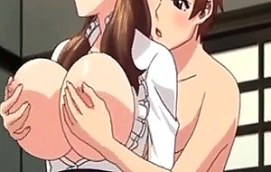 Hentai teacher in big boobs reaches orgasm after hardcore sex