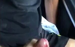 Me milk Powerman666 big cock in his car in a forest