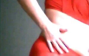 Fingering a woman in front of webcam