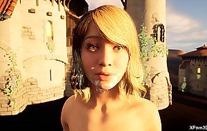 3D Porn Facial teen JOI cum on my face Teaser Deepthroat Facefuck Gagging