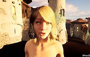 3D Porn Facial teen JOI cum on my face Teaser Deepthroat Facefuck Gagging