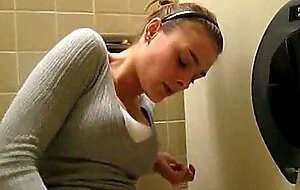 Teen Masturbating In Public Restroom