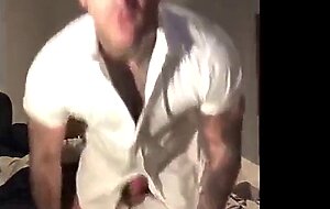 Sexy Tatted Stud Jerks Off Big Cock & Cums