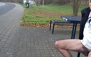 German daddy wanking outdoor