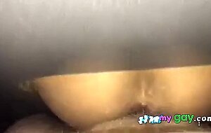 Big dick breeds a hungry bottom at a sex club Gloryhole