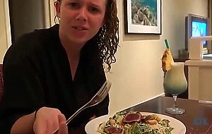 Your hawaiian vacation is great so far - you put cum on her 