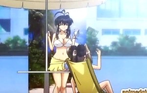 Shemale hentai bigboobs footjob and intense fucked in the