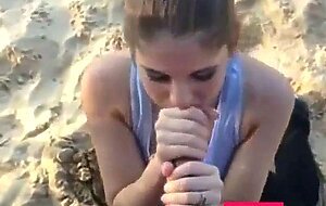 Beach Blowjob Leads to a Facial for This Amateur