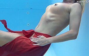 Hottest milf strips underwater