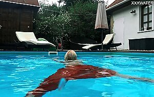 Hottest milf strips underwater