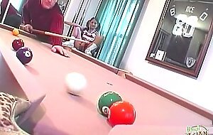 After playing pool this super slutty bitch got drilled pretty damn well in her pussy