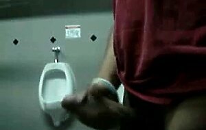 Public Handjob in a Restroom by Bigcockflasher