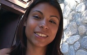 Girl from Mexico licks a mans asshole and gets her tight pussy rammed
