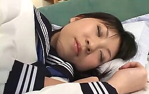 Dick sucking asian teen shows off her pussy