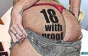 Blonde skater girl strips off her clothes and gets fucked hard